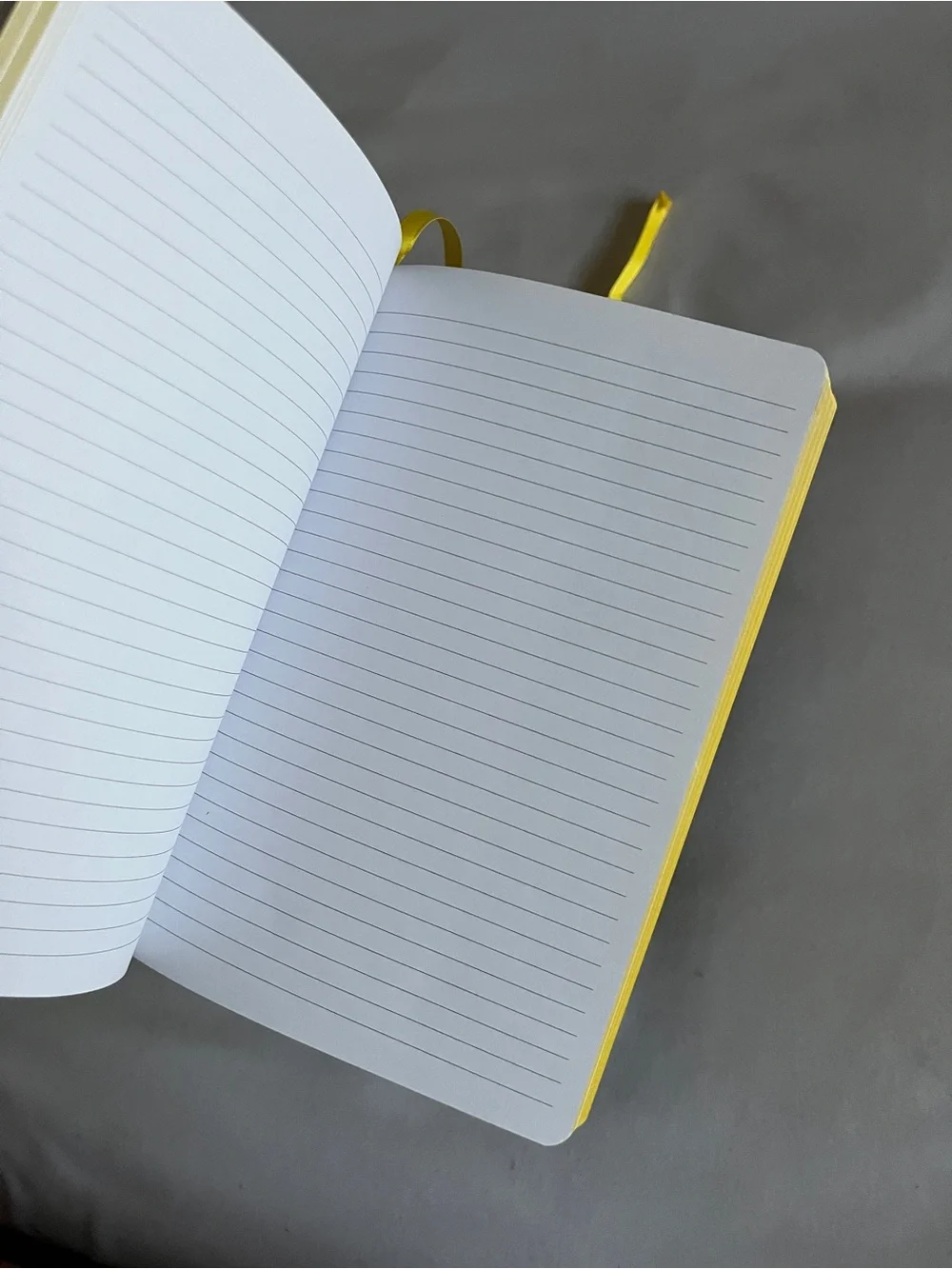 EY Black & Gray Hardcover Lined Journal Pocket Notebook Yellow Accent Elastic St